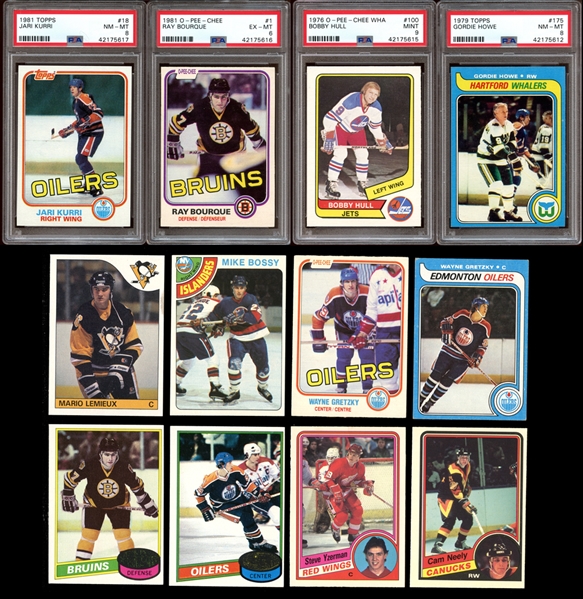 1970s and 1980s Topps and OPC Hockey Sets Including 1979 Topps with Gretzky-Eleven Sets in Total