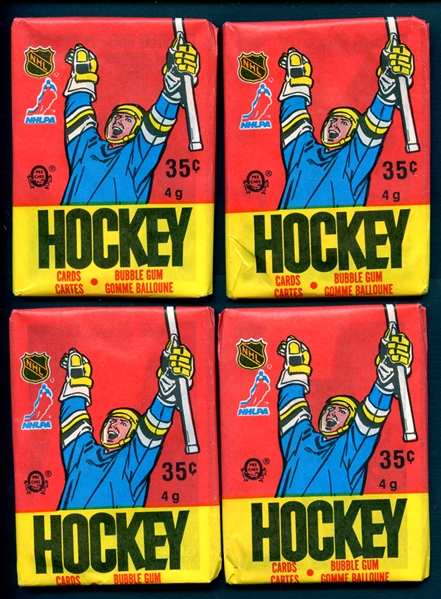 1987-88 OPC Hockey Group of (4) Unopened Wax Packs