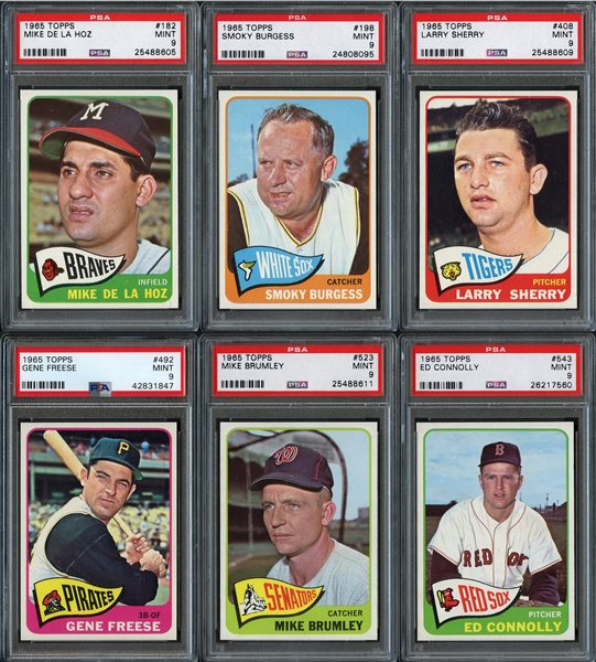 1965 Topps Group of (15) w/ Short Prints All PSA 9 MINT