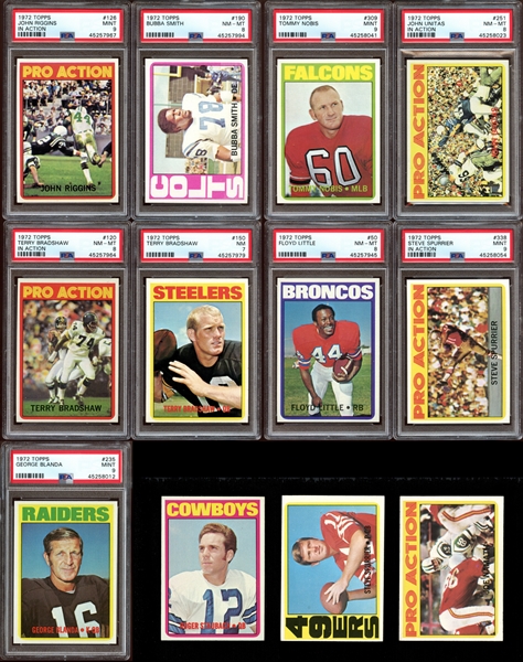 1972 Topps Football Complete High-Grade Set with PSA Graded