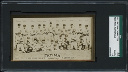 1913 Fatima Cigarettes #35 T200 Philadelphia Nationals SGC 2.5