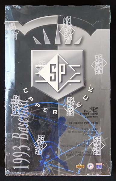 1993 Upper Deck SP Unopened Wax Box Featuring Possible Derek Jeter Rookie Cards