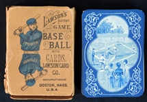 1884 Lawsons Patent Game "Base Ball" Playing Cards Complete Set of (38) with Scarce Rules Booklet