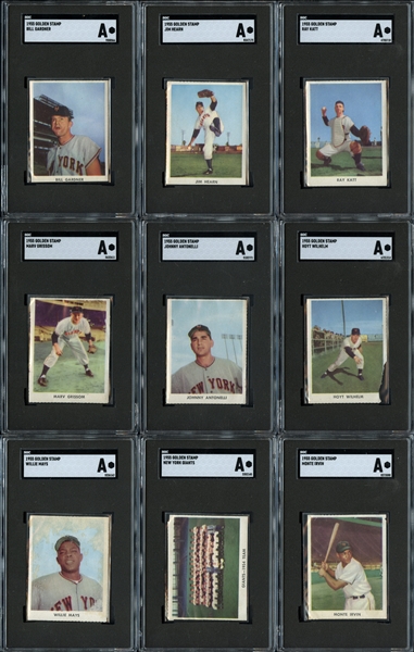1955 Golden Stamp Giants Complete Set All SGC Authentic