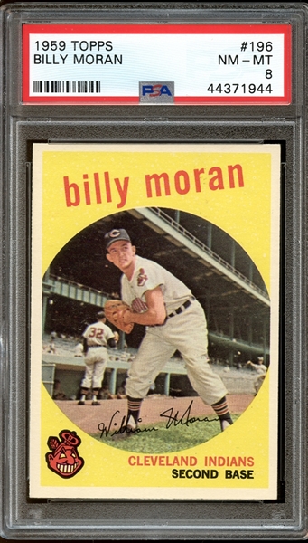 1959 Topps #196 Billy Moran PSA 8 NM-MT