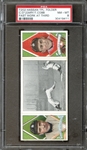 1912 T202 Hassan Triple Folder Fast Work At Third Charles OLeary/Ty Cobb PSA 8 NM-MT
