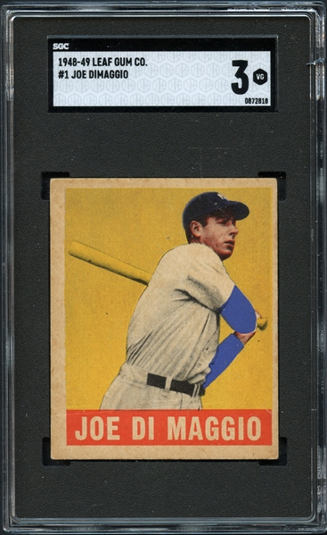 1948-49 Leaf #1 Joe DiMaggio SGC 3 VG