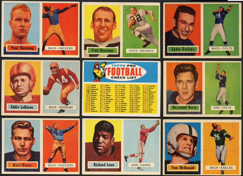 1957 Topps Football Complete Set w/ Checklist