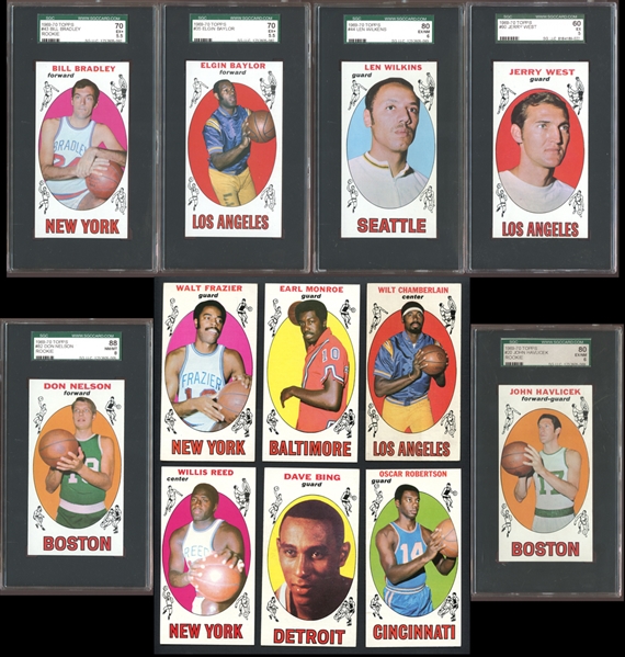 1969-70 Topps Basketball Near-Complete Set (96/99) with PSA/SGC Graded