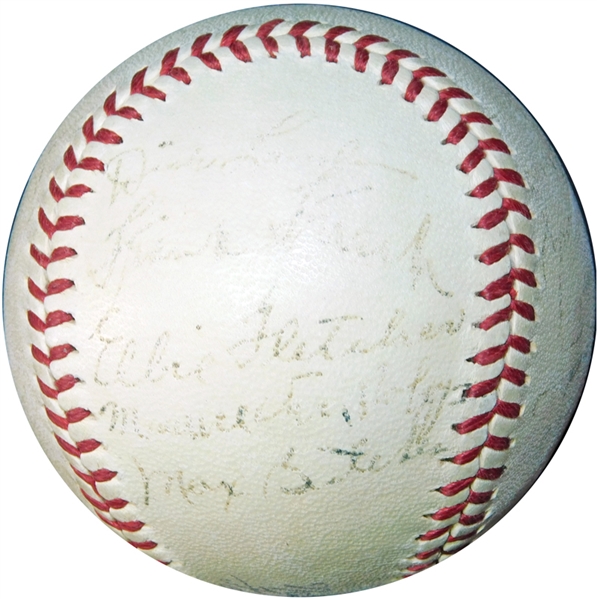 1940 Pittsburgh Pirates Team-Signed ONL (Frick) Ball with L. Waner, Frisch, Vaughan and Lopez SGC