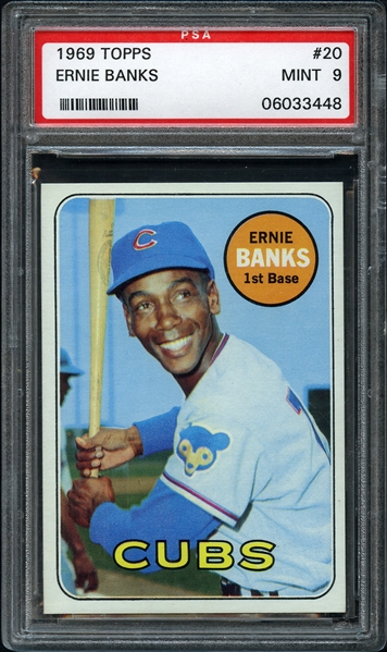 1969 Topps #20 Ernie Banks PSA 9 MINT