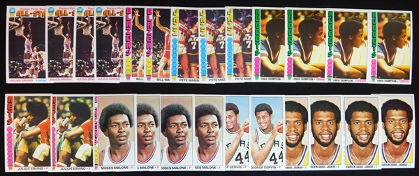 1976-77 Topps Basketball High-Grade Horde of Nearly (550) Cards with All Stars Included 