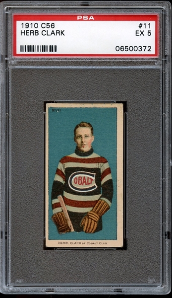 1910 Hockey C56 #11 Herb Clark PSA 5 EX 
