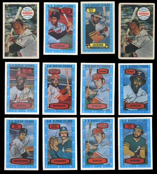 1970-83 Kelloggs Shoebox Collection of (21) Nearly Every Card Is a HOFer