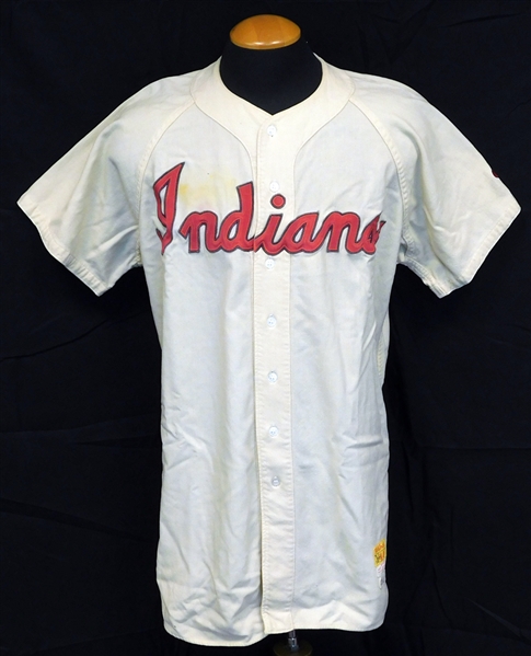 1956 Herb Score Cleveland Indians Game-Used Home Jersey from 20-Win Season Sports Investors LOA