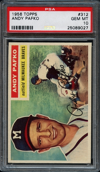 1956 Topps #312 Andy Pafko PSA 10 GEM MINT