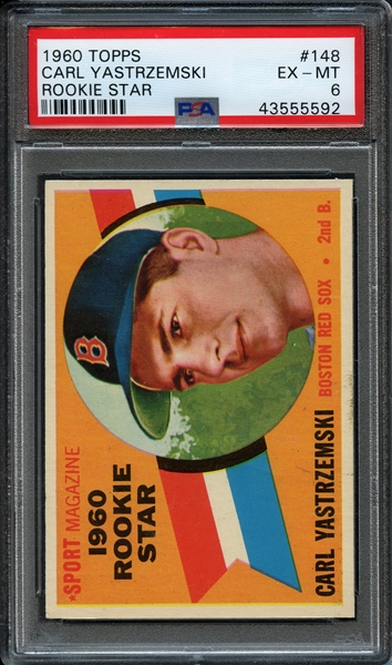 1960 Topps #148 Carl Yastrzemski Rookie Star PSA 6 EX-MT