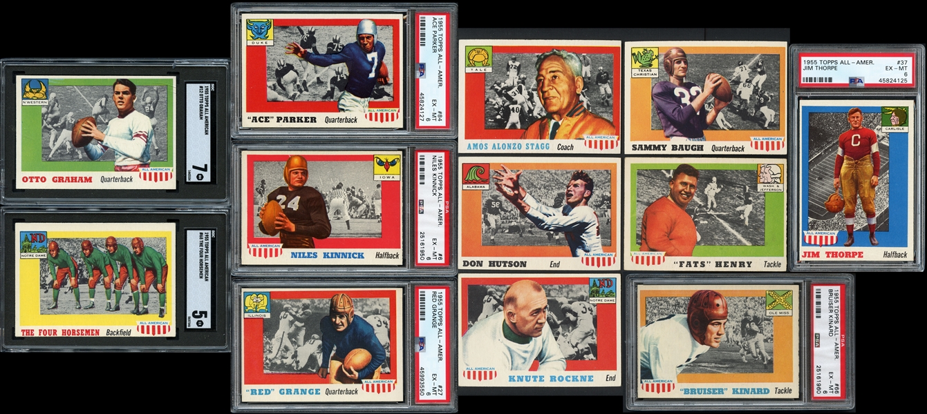 1955 Topps All-American Complete Set w/ PSA/SGC Graded