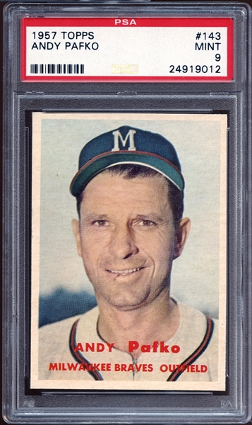 1957 Topps #143 Andy Pafko PSA 9 MINT