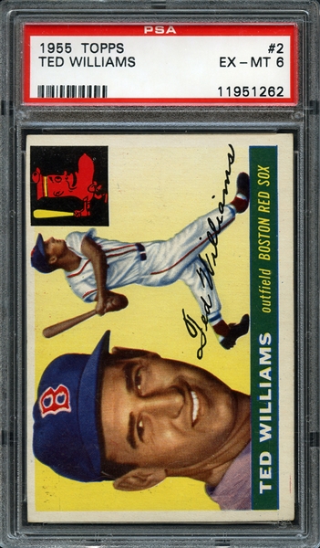 1955 Topps #2 Ted Williams PSA 6 EX-MT