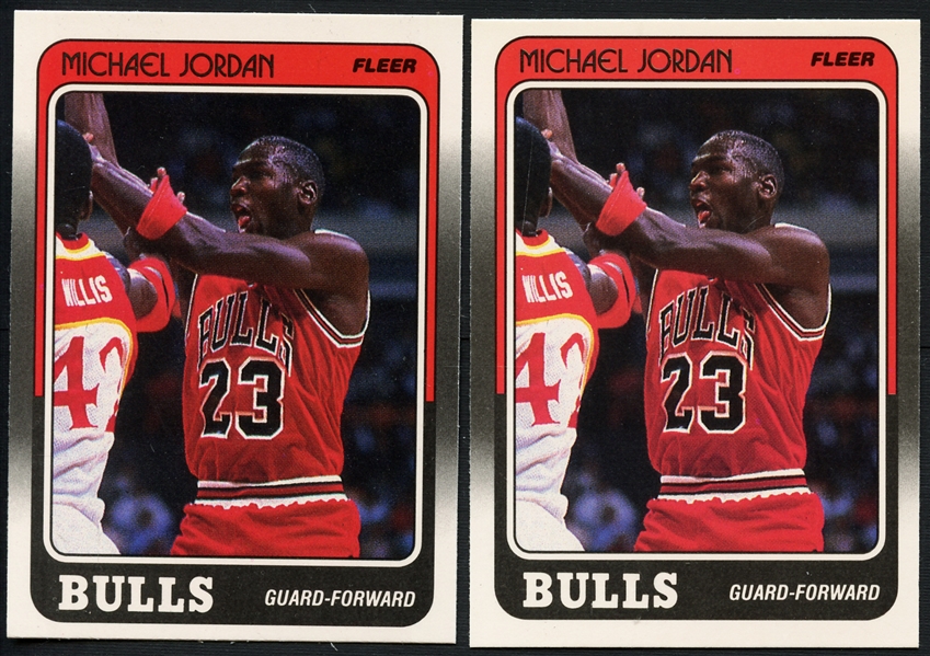 1988 Fleer #17 Michael Jordan Group of (2)
