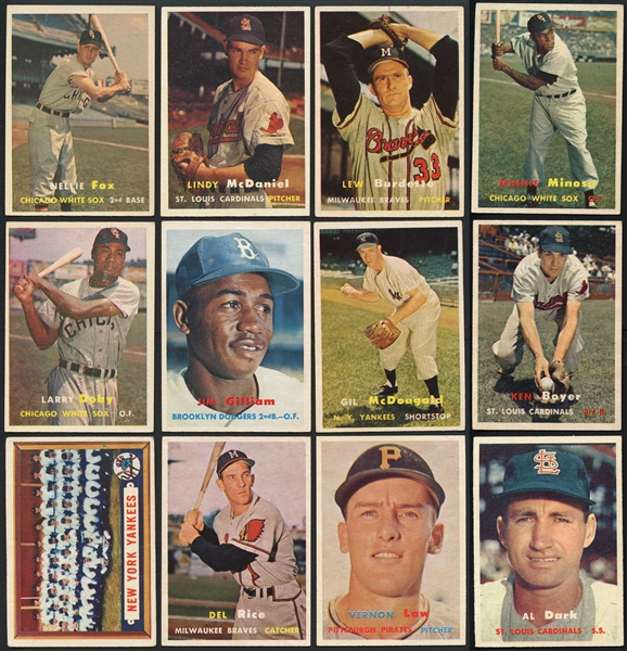 1957 Topps Group of (206) with (201) Different