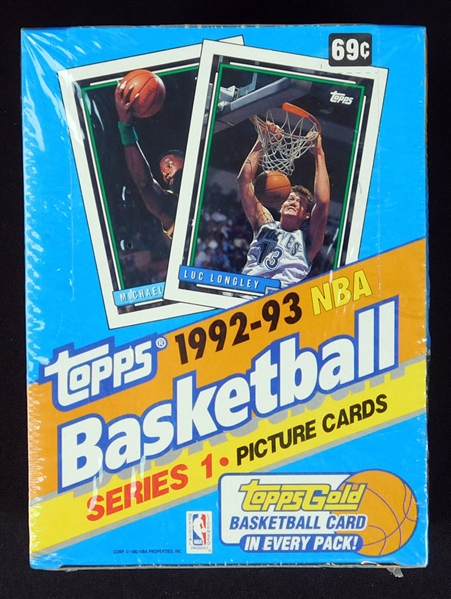 1992-93 Topps Basketball Series 1 Unopened Wax Box Factory Sealed