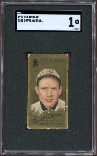 1911 T205 Gold Border Orval Overall SGC 1 PR