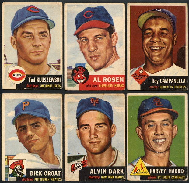 1953 Topps Group of (25) w/ Campanella