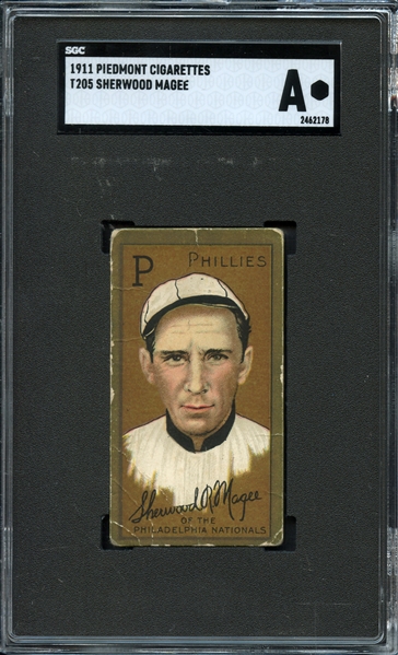 1911 T205 Gold Border Sherwood Magee SGC AUTHENTIC