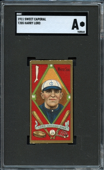 1911 T205 Gold Border Harry Lord SGC AUTHENTIC