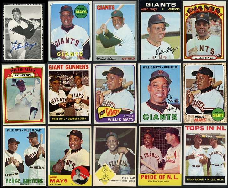 1963-73 Topps Lot of (21) Different Willie Mays Cards