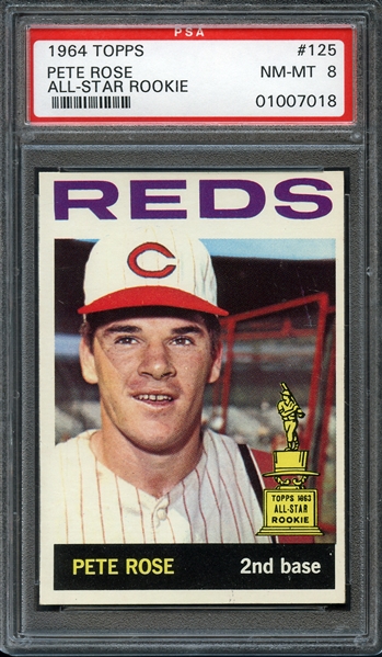 1964 Topps #125 Pete Rose All-Star Rookie PSA 8 NM-MT