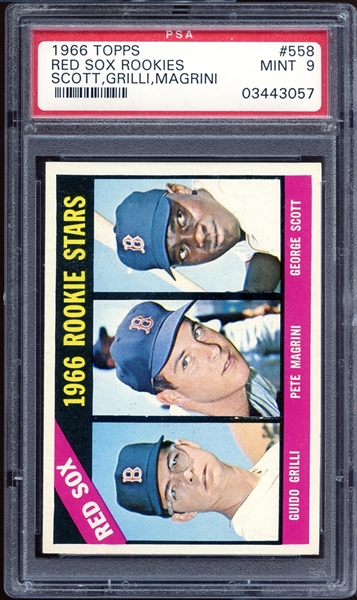 1966 Topps #558 Red Sox Rookies PSA 9 MINT