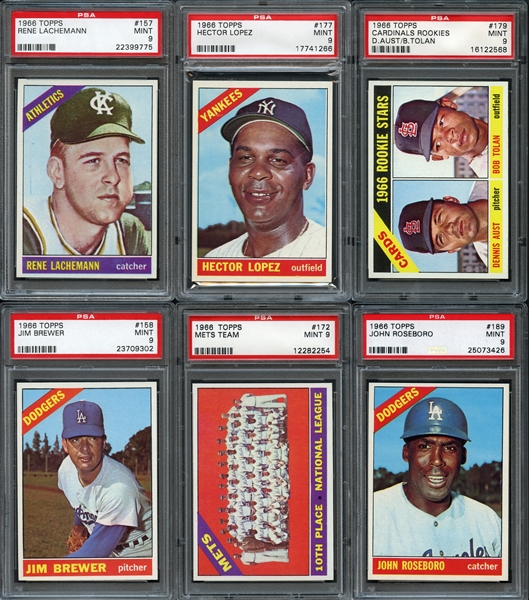 1966 Topps 30 Card Group All PSA MINT 9 (148-203)