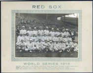 1916 Boston Red Sox Cabinet Photo Featuring Babe Ruth-The Finest Example Weve Ever Offered