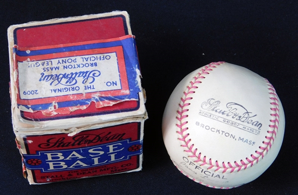Circa 1910s Stall and Dean Baseball in Original Box