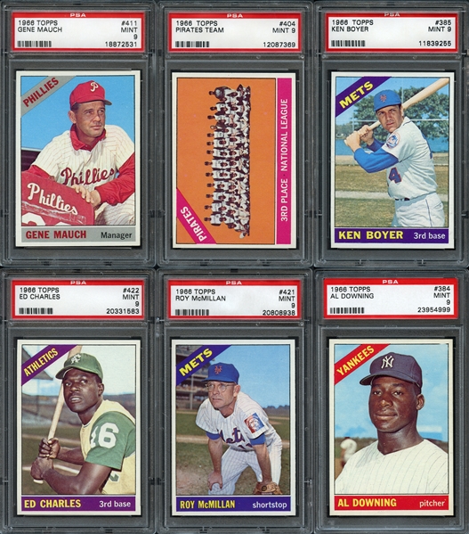 1966 Topps 29 Card Group All PSA MINT 9 (381-428)