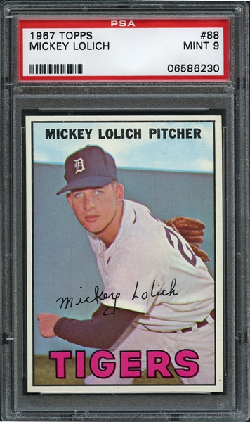 1967 Topps #88 Mickey Lolich PSA 9 MINT