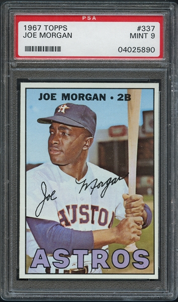 1967 Topps #337 Joe Morgan PSA 9 MINT