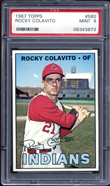 1967 Topps #580 Rocky Colavito PSA 9 MINT