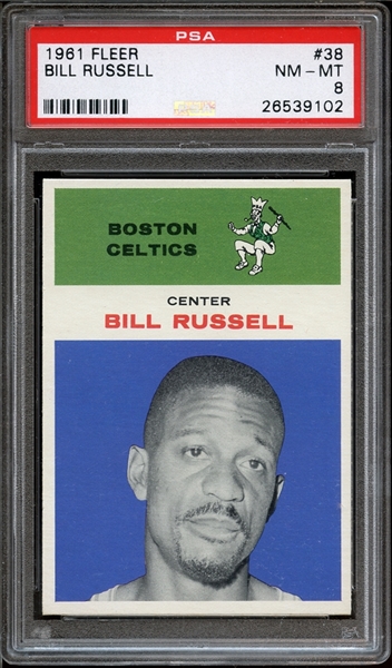 1961 Fleer #38 Bill Russell PSA 8 NM-MT