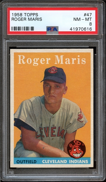 1958 Topps #47 Roger Maris PSA 8 NM-MT