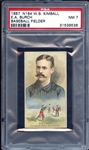 1887 N184 W.S. Kimball E.A. Burch Baseball Fielder PSA 7 NM