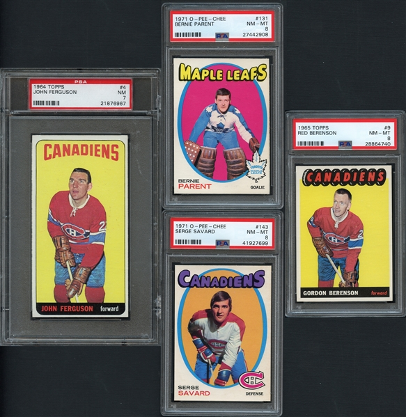 1960-70s Topps & OPC Lot of (4) Graded Cards