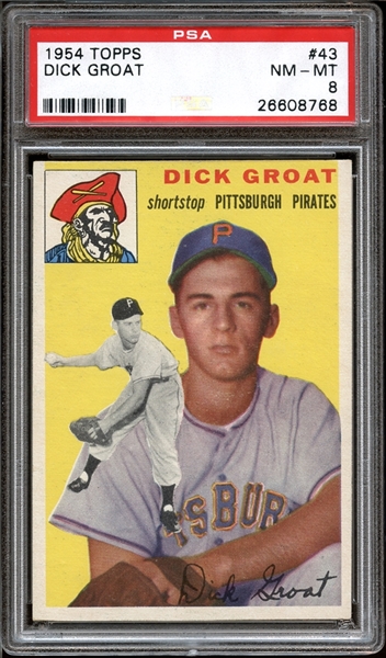 1954 Topps #43 Dick Groat PSA 8 NM/MT