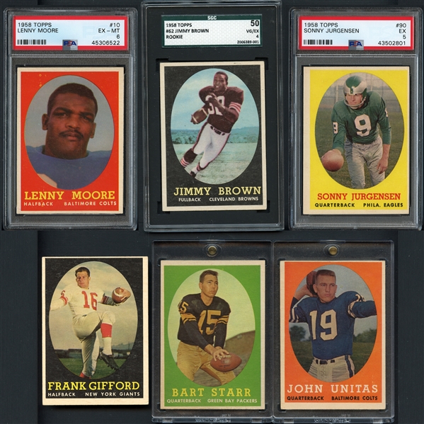 1958 Topps Football Complete Set w/ Graded Cards
