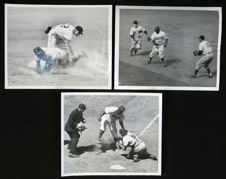1949-1951 Jackie Robinson Brooklyn Dodgers Type I Original Photograph Group of (3)