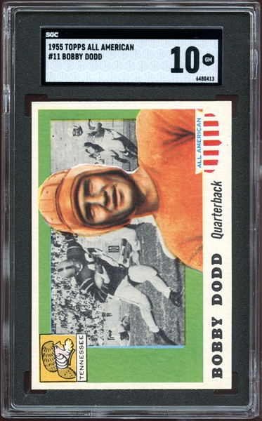 1955 Topps All American #11 Bobby Dodd SGC 10 GEM MINT