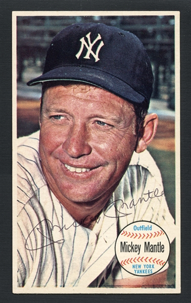 1964 Topps Giants #25 Mickey Mantle Autographed JSA